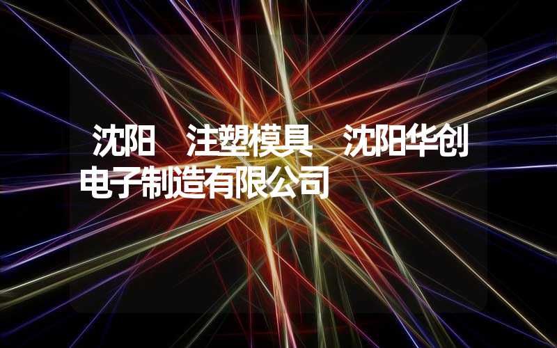沈阳 注塑模具 沈阳华创电子制造有限公司